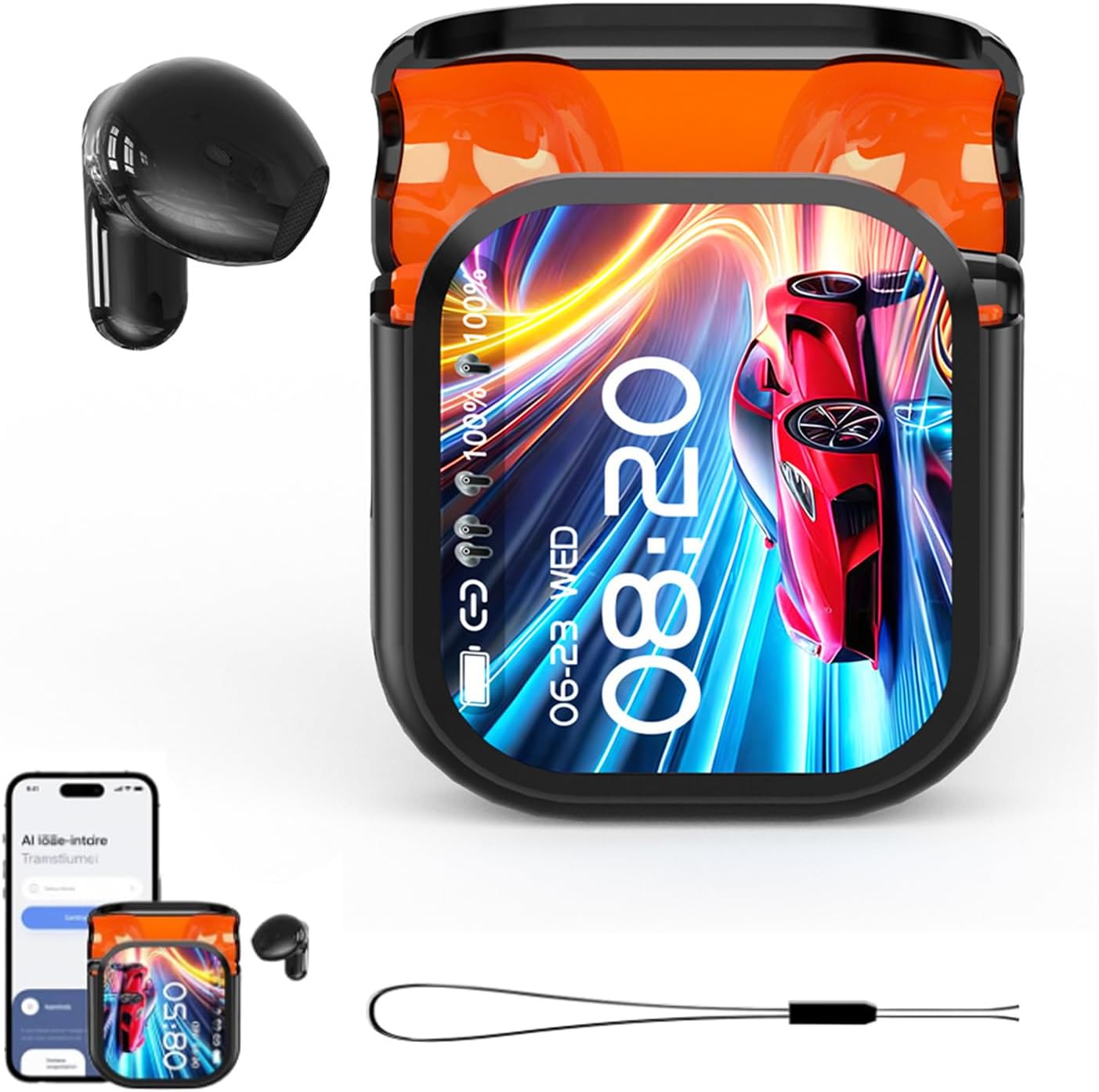 Auriculares Traductor en Tiempo Real con IA, Pantalla LCD y Cancelación de Ruido